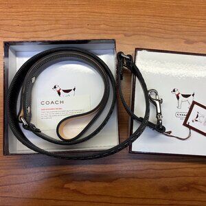 Coach Dog Leash Leather & Signature Fabric Brand New